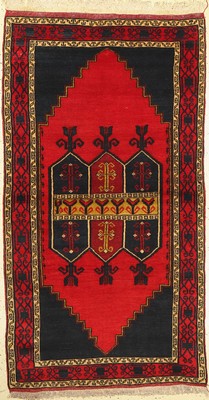 Konya alt, Türkei, um 1950, Wolle auf Wolle, ca. 190 x 106 cm, Leichte Gebrauchsspuren