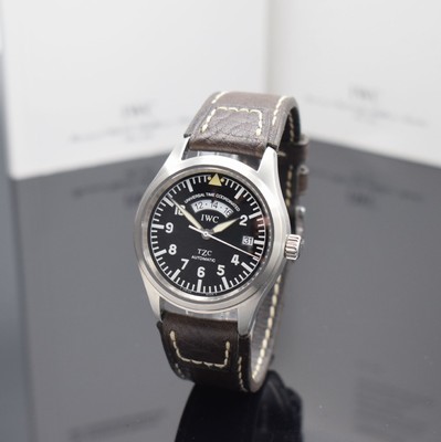 IWC Herrenarmbanduhr "Die Fliegeruhr UTC" Referenz IW325101, Automatik, Edelstahlgeh. inkl. orig. Lederband m. orig. Dornschl., Boden & ...