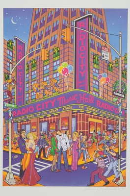 Susannah Macdonald, geb. 1954 , "Radio City Music Hall", 3D-Konstruktion von 1995,handsign., gesamt ca. 49,5x37 cm