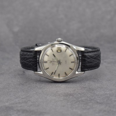 CERTINA DS Herrenarmbanduhr in Stahl, Automatik, Schweiz um 1965, 2-tlg. Geh. Ref. 5801-112, verschr. "Turtle-Back"-Boden, silb. Zifferbl. ...