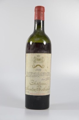 1 Flasche Chateau Mouton Rothschild 1934, Medoc, 75cl, orig. verkorkt, unverkostet, lower mid shoulder