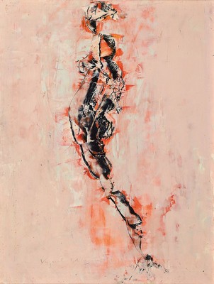 Karl Steiner, österreichischer Künstler des 20 .Jh., Acryl/Platte, abstrahierte weibliche Figur, im weitesten Verständnis als Anlehnung an den ...