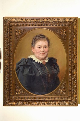 Unbekannter Künstler des 19./20.Jh., Zwei Porträts: der junge (vor 1890) Mediziner Robert Koch (1843-1910) und seine erste Ehefrau Emmy Adolfine ...