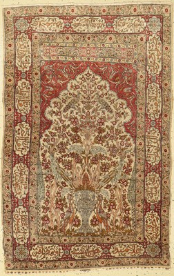 Hereke Seide alt, Türkei, um 1930, reine Naturseide, ca. 158 x 102 cm, EHZ: 4