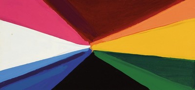 Lambert Maria Wintersberger, 1941-2013, Farbkreis, Gemälde von 2004, Öl/Holz, ca. 29.5x58.5cm, unsigniert, aus dem Nachlaß des Künstlers, ...
