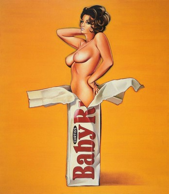 Mel Ramos 1935-2018, "Baby Ruth", Farboffset-Lithografie, Drucker/Verlag: publishing Company-Verlag 2004, PP, Motiv ca. 52x45cm, gesamt ca. ...