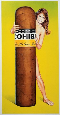 Mel Ramos,1935-2018, "Hav-a-Havanna 3", Farboffset-Lithografie, Drucker/Verlag: teNeuespublishing Company 2004, PP, Motiv ca. 52,5x30,5 cm, ...