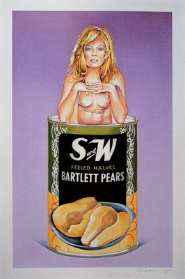Mel Ramos, 1935-2018, "Barletts Pair", Farboffset-Lithografie, Drucker/Verlag: teNeuespublishing Company 2004, PP, Motiv ca. 54x74 cm, ...