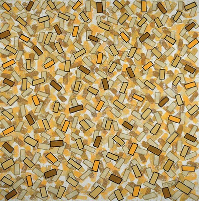 Karin Maas, geb. 1952, Messen und Ausstellungen im In-und Ausland, Hier: "Goldener Herbst", Acryl/Lwd, re. unten sign.,dat. 21, ca. 84x82 cm