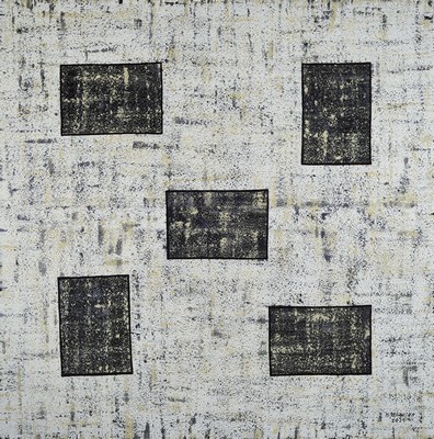 Karin Maas, geb. 1952, Messen und Ausstellungen im In-und Ausland, Hier: Schwarz-weiß oder grau, re. u. sign., dat. 21,ca. 84x82 cm