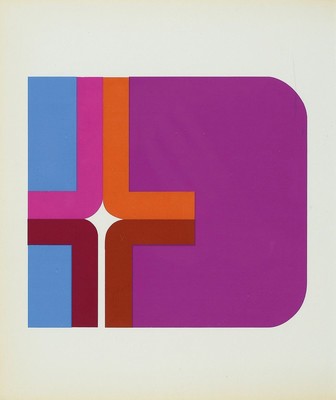 Karl Pfahler, 1926-2002, Abstrakte Komposition, Farbsiebdruck, ca. 19x19cm, u.Gl., R. ca. 35x28cm
