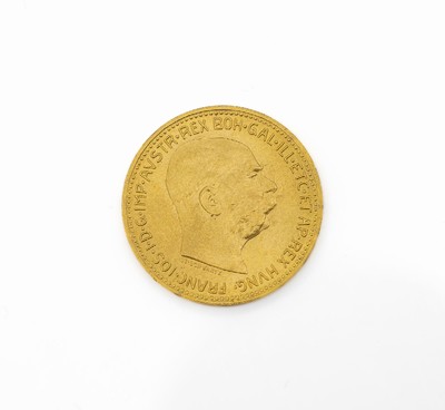 Goldmünze, 20 Kronen, Österreich-Ungarn, 1915, Franz Joseph I., XX CORONAE MDCCCCXV, offizielle Nachprägung