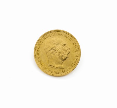 Goldmünze, 20 Kronen, Österreich-Ungarn, 1915, Franz Joseph I., XX CORONAE MDCCCCXV, offizielle Nachprägung