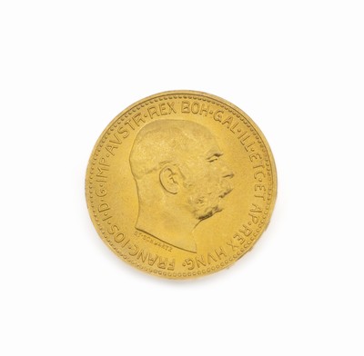Goldmünze, 20 Kronen, Österreich-Ungarn, 1915, Franz Joseph I., XX CORONAE MDCCCCXV, offizielle Nachprägung