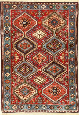 Yalameh fein, Persien, ca. 50 Jahre, Wolle auf Wolle, ca. 150 x 107 cm, EHZ: 2