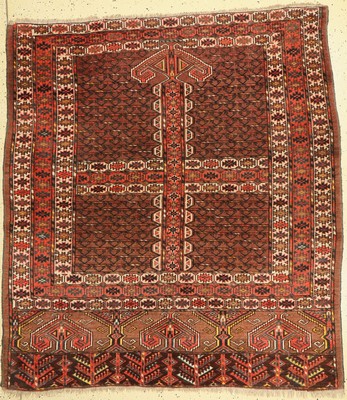 Tekke Engssi antik, Turkmenistan, 19 Jhd, Wolle auf Wolle, ca. 167 x 152 cm, EHZ: 2-3