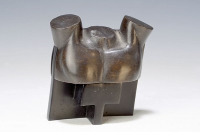 Miguel Ortiz Villanueva de Algaidas Berrocal, 1933 Algaidas-2006 Antequera, Torso D (Opus 476) 1996, Bronze, 2-tlg. "Puzzle"-Skulptur, ...