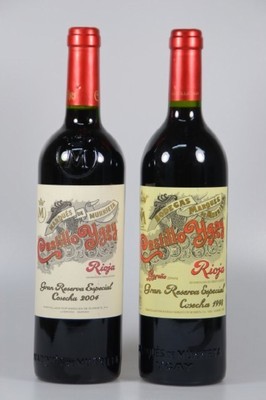 2 Flaschen Castillo Ygay Reserva Esp., 1998 und 2004, Gran Reserva Especial, jeweils 75cl, Füllstand high fill, selten im Angebot