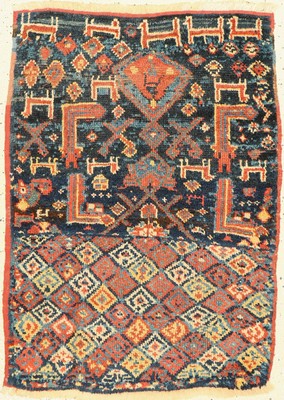 Südwest Persische Tasche, um 1900, Wolle auf Wolle, ca. 88 x 64 cm, EHZ: 2-3