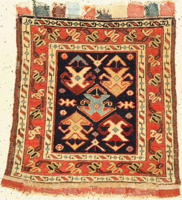 Shahsawan Taschenfront, Persien, um 1900, Wolle auf Wolle, ca. 54 x 52 cm, EHZ: 3