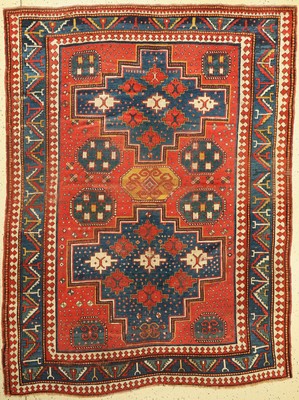 Lori Pampak Kazak antik, Zentralkaukasus, Mitte 19 Jhd., Wolle geknüpft auf Wolle, ca. 230 x 177 cm, EHZ: 3-4(Altersbedingt guter Zustand)