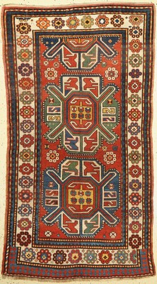 Tier Gül Kazak antik, Kaukasus, Ende 19 Jhd., Wolle geknüpft auf Wolle, ca. 160 x 108 cm, EHZ: 3,(guter Zustand).