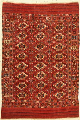 Tekke antik, Turkmenistan, Mitte 19 Jhd., Wolle auf Wolle, ca. 150 x 100 cm, EHZ: 3