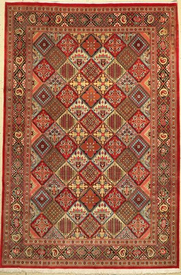 Ghom Kork, Persien, ca. 50 Jahre, Korkwolle, ca. 300 x 200 cm, EHZ: 2, (leicht verfärbt)