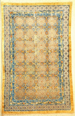 Früher gelber kaiserischer Seiden Xinjiang mitGold-Metallbrokat antik,(Qing Dynastie), für die Kaiselichen Paläste in der verbotenen Stadt ...