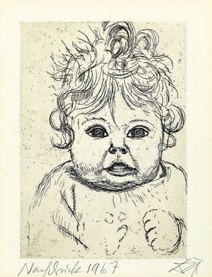 Otto Dix, 1891 Untermhaus-1969 Singen, Nelly II, Radierung, handsigniert und bez.: Nachdruck 1967, ca. 19x14cm, PP, u.Gl., R. ca. 45x35cm