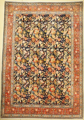 Feiner Täbriz, Persien, um 1920/1930, Korkwolle geknüpft auf Baumwolle,durchgemusterte hochwertige Arbeit aus Nordwestpersien, ca, 420 x 285 cm, ...