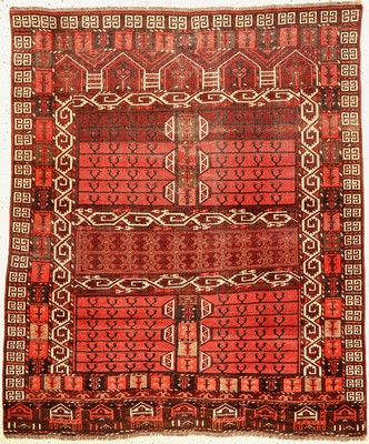 Antiker Arabachi Engsi, Turkmenistan, 19 Jhd., Wolle geknüpft auf Wolle, ca. 158 x 136 cm, EHZ: 3