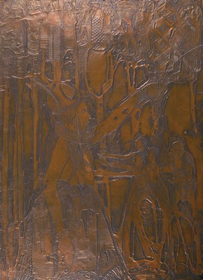 Bruce Onobrakpeya,, geb. 1932, zeitgenössischer nigerianischer Künstler, europäisch-britisch geprägtes Studium am Nigerian College of Arts; ...