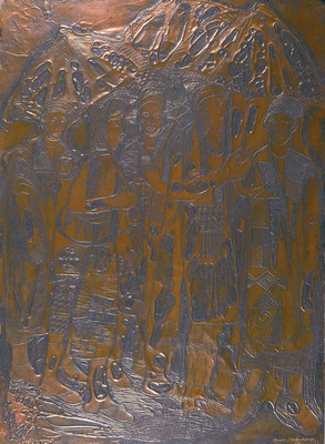 Bruce Onobrakpeya, geb. 1932, zeitgenössischer nigerianischer Künstler, europäisch-britisch geprägtes Studium am Nigerian College of Arts, ...