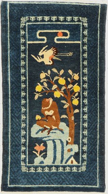 Pao Tow antik, China, um 1910, Wolle geknüpft auf Baumwolle, ca. 116 x 64 cm, EHZ: 2(guter Zustand).