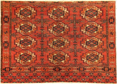 Antiker Ersari Tschowal, Turkmenistan, 19 Jhd., Wolle geknüpft auf Wolle, ca. 122 x 88 cm, EHZ:(Fragment)