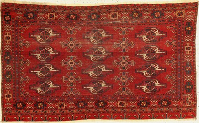 Antiker Kisilayak Tschowal, Turkmenistan, 19 Jhd., Wolle geknüpft auf Wolle, ca. 137 x 83 cm, EHZ: 4(Alters und Gebrauchsspuren)