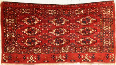 Antiker Kisilayak Tschowal, Turkmenistan, 19 Jhd., Wolle geknüpft auf Wolle, ca. 150 x 82 cm, EHZ: 2(guter Zustand).