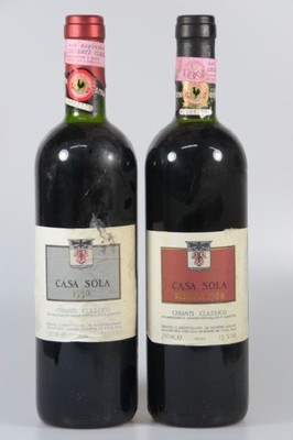 33 Flaschen Chianti Classico, Casa Sola, 23 x 1988, 5 x 1990, 5 x 1994, 75 cl, top shoulder und upper shoulder, nicht verkostet, mit Alters- und ...