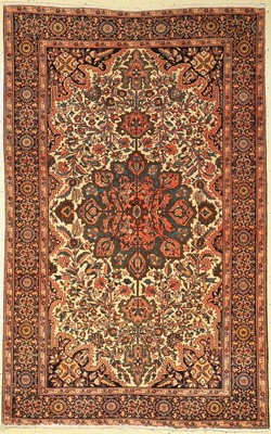 Sarogh Farahan alt, Persien, um 1920/1930, Wolle geknüpft auf Baumwolle, ca. 200 x 126 cm, EHZ: 2(guter Zustand).