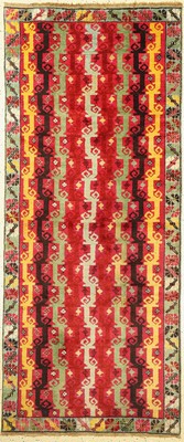 Seltener Muchur antik, Türkei, 19. Jhd, Wolle geknüpft auf Wolle, ca. 230 x 98 cm, EHZ: 2(guter Zustand).