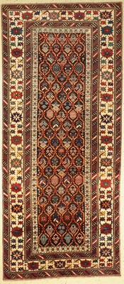 Antike Schirwan Galerie, Ostkaukasus, 19. Jhd, Wolle geknüpft auf Wolle, ca. 307 x 138 cm, EHZ: 2(guter Zustand).