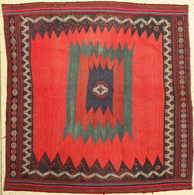 Afschar Sofreh, Persien, um 1930/1940, Wolle auf Wolle, ca. 141 x 136 cm, EHZ: 2(guter Zustand).