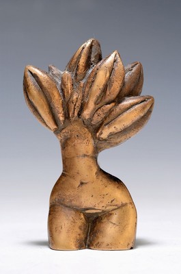 Barbara Rumpf, geb. 1960 Neustadt/Wstr., Ehefrau von Gernot Rumpf, Daphne, Bronzefigur,rückseitig monogrammiert, num. 5/25, H. 11 cm