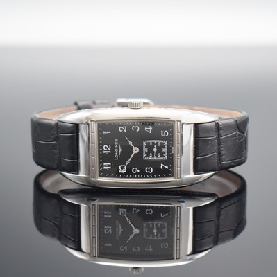 LONGINES BelleArti Armbanduhr in Stahl Referenz L2.694.4, Schweiz um 2010, quarz, Boden 4-fach verschr., orig. Lederband m. Dornschl. zu ers., ...