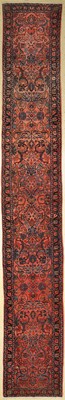 Antiker Lilian, Persien, um 1910, Wolle geknüpft auf Baumwolle, ca. 505 x 78 cm, EHZ: 2(guter Zustand).