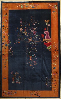 Antiker Peking, China, um 1910, Wolle geknüpft auf Baumwolle, ca. 440 x 274 cm, EHZ:2(guter Zustand).