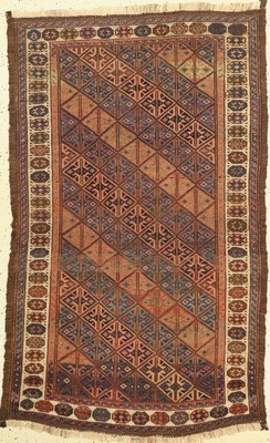 Antiker Belutsch, Persien, um 1900, Wolle geknüpft auf Wolle, ca. 144 x 90 cm, EHZ: 3(gleichmäßig dünn).