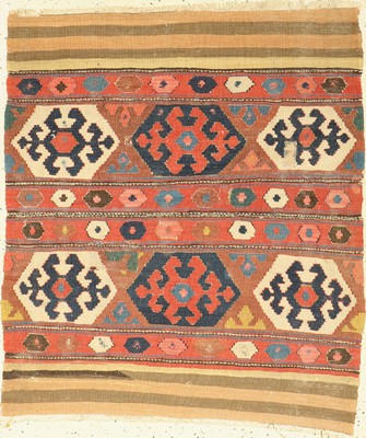 Antike Shahsawan Mafrasch, Persien, um 1900, Wolle gewebt auf Wolle, ca. 108 x 93 cm,EHZ: 3