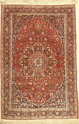 Lahor fein, Pakistan, Wolle mit Seide, ca. 190 x 127 cm, EHZ: 2